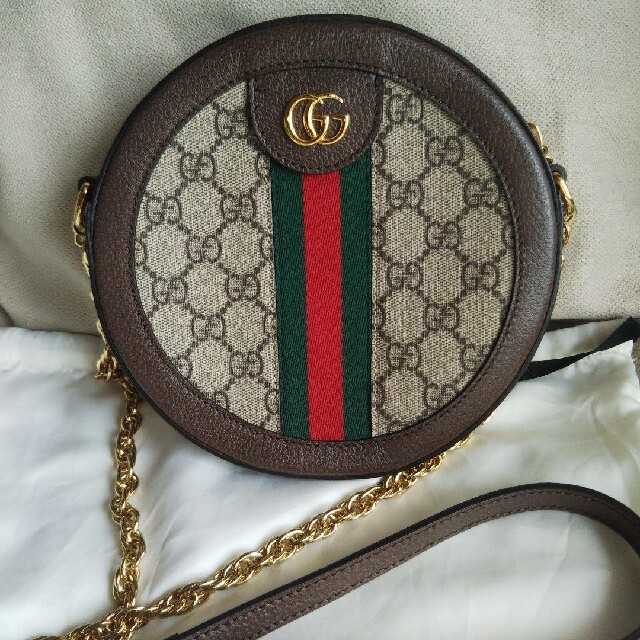 GUCCI オフィディア GGスプリーム ラウンド ショルダーバッグ