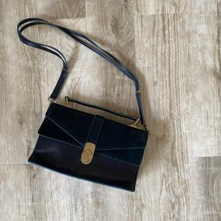 ザラ(ZARA)のZARA ネイビー ショルダーバッグ(ショルダーバッグ)