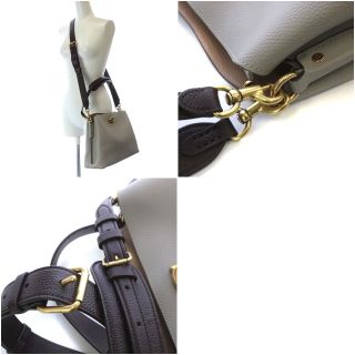 COACH - コーチ ウィロウ ショルダーバッグ カラーブロック グレー