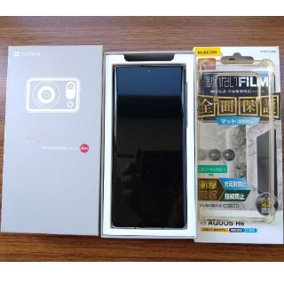 アクオス(AQUOS)の美品/SoftBank SIMフリー AQUOS R6 A101SH 128G黒(携帯電話本体)