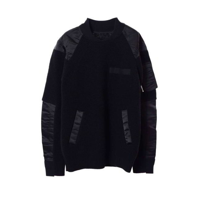 代引き人気 sacai ニット プルオーバー MA-1 Sacai - ニット+セーター 代引き人気 sacai ニット プルオーバー MA-1 Sacai - ニット+セーター