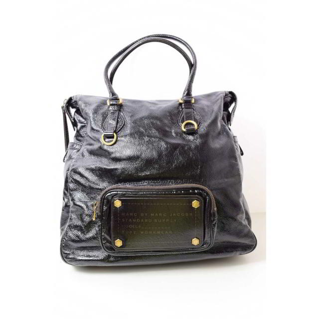 MARC BY MARC JACOBS エナメル レザー ハンドバッグONESIZE