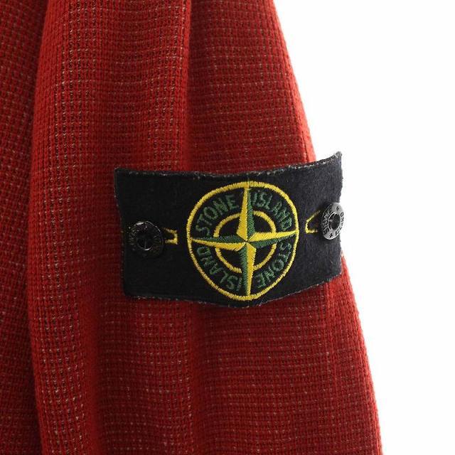 STONE ISLAND(ストーンアイランド)のSTONE ISLAND ウールコットン セーター ニット クルーネック M 赤 メンズのトップス(ニット/セーター)の商品写真