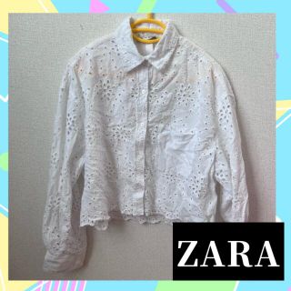 ザラ(ZARA)のZARA ザラ レースシャツ ショート丈(シャツ/ブラウス(長袖/七分))