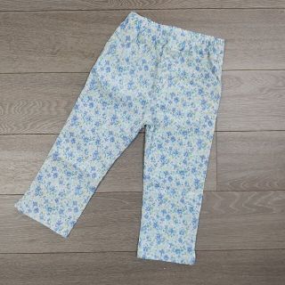 マザウェイズ(motherways)のマザウェイズ パンツ 八分丈パンツ 花柄 水色 130cm(パンツ/スパッツ)