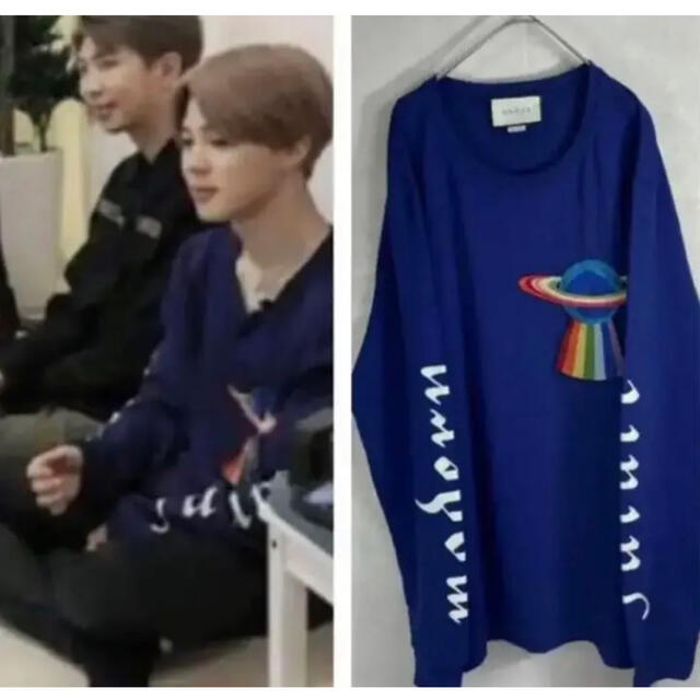 人気ブランドの GUCCI - Gucci UFO刺繍 ロングTシャツ ジミン着用 BTS