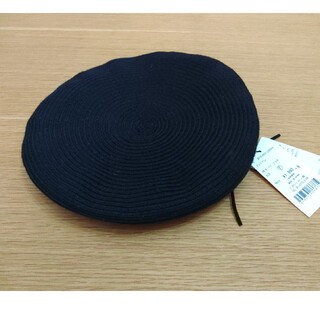 ブラウニー(BROWNY)の【タグ付】Dukkah　デュカ　ブレードベレー帽　ブラック(ハンチング/ベレー帽)