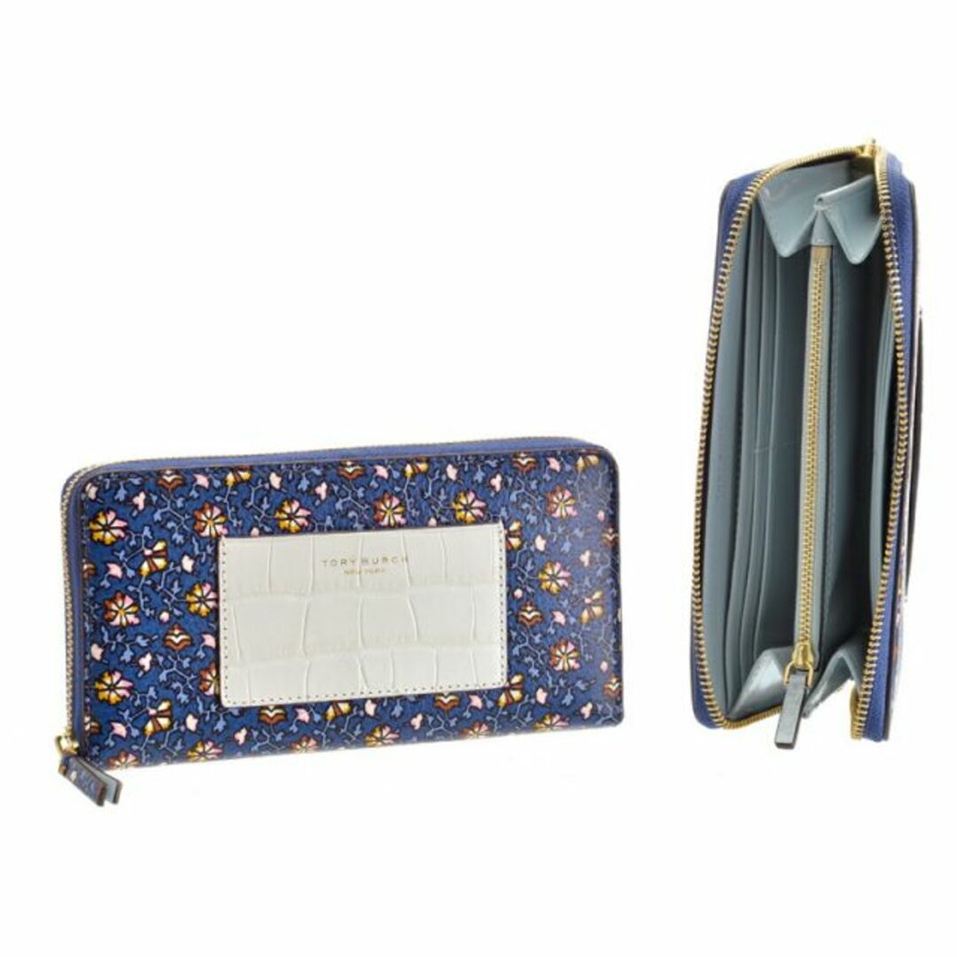 トリーバーチ TORY BURCH 長財布 COLOR-BLOCK ZIP CONTINENTAL WALLET 49305 491オープンポケット×1付属品