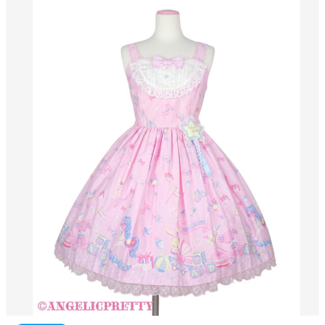 Angelic Pretty(アンジェリックプリティー)のAngelicPretty  Dreamyベビールームシリーズ 3点セット レディースのワンピース(ひざ丈ワンピース)の商品写真