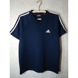 アディダス(adidas)の8079　アディダス　半袖　tシャツ　３本ライン　デザイン　ビンテージ(Tシャツ/カットソー(半袖/袖なし))