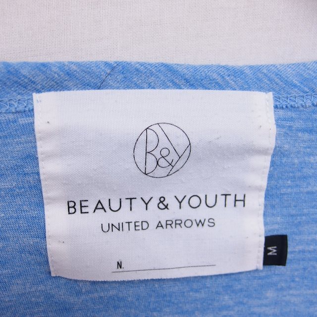 BEAUTY&YOUTH UNITED ARROWS(ビューティアンドユースユナイテッドアローズ)のB&Y ユナイテッドアローズ カーディガン Vネック 薄手 七分袖 M 青 メンズのトップス(カーディガン)の商品写真