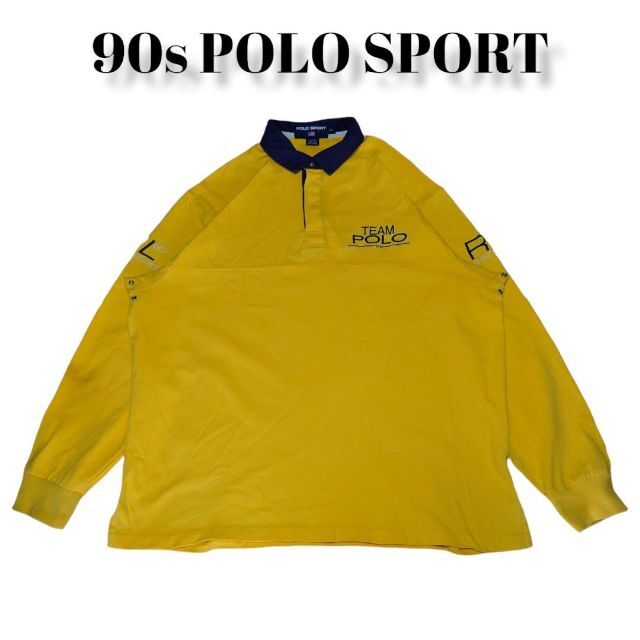 公式店限定 激レア90s POLO SPORT星条旗 ビック刺繍 切替カラーラガー