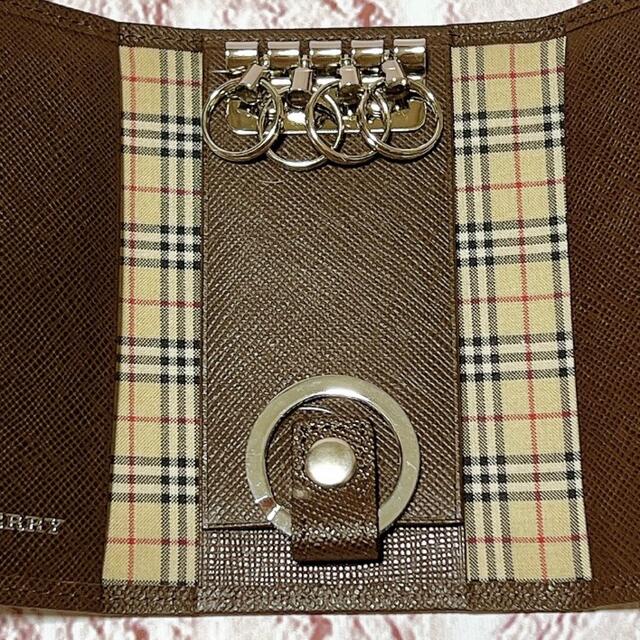 BURBERRY(バーバリー)の【新品 未使用】BURBERRY ノバチェック 4連キーケース レザー 茶 メンズのファッション小物(キーケース)の商品写真