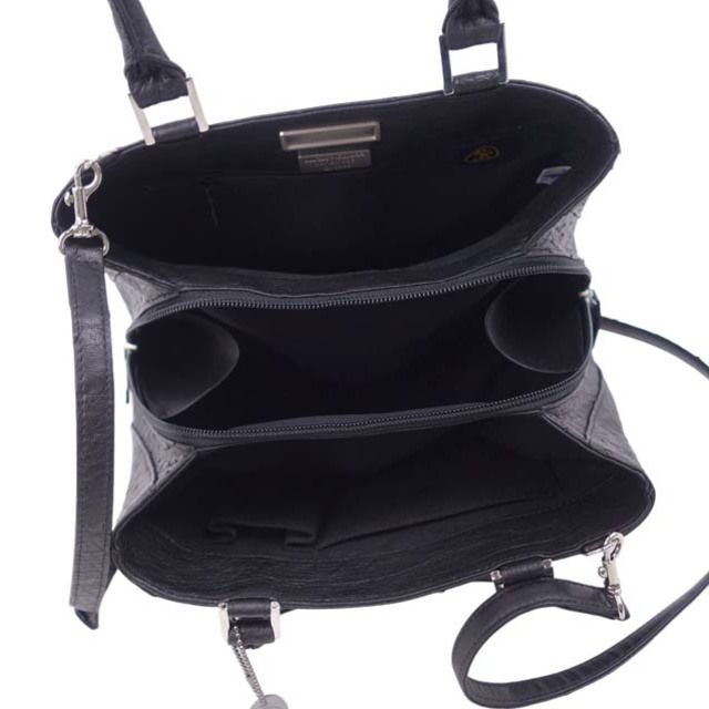 OSTRICH(オーストリッチ)のオーストリッチ JRA 2way ハンドバッグ ショルダーバッグ ブラック レディースのバッグ(ハンドバッグ)の商品写真