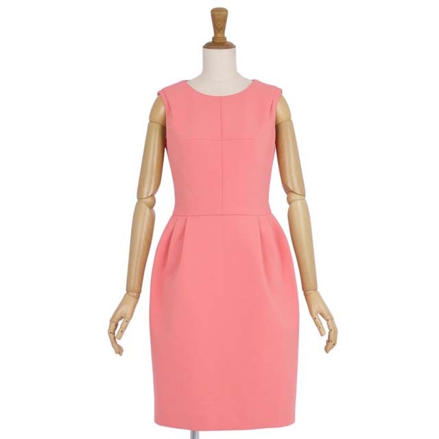 ルネ ベーシック ワンピース ドレス ノースリーブ 34(S相当) ピンク