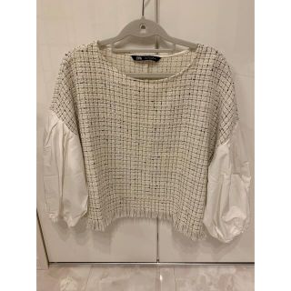 ザラ(ZARA)のZARA ツイードトップス(シャツ/ブラウス(長袖/七分))