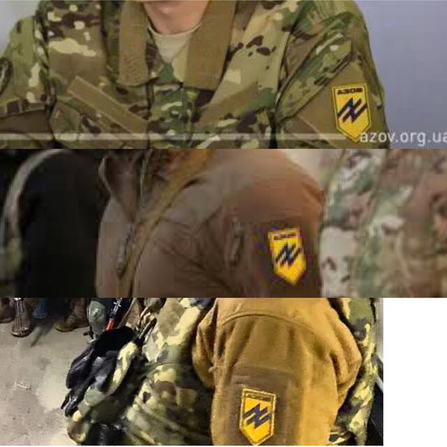 ウクライナ国家親衛隊　アゾフ大隊(連隊) 実物部隊章　PVC(ラバー製)パッチ