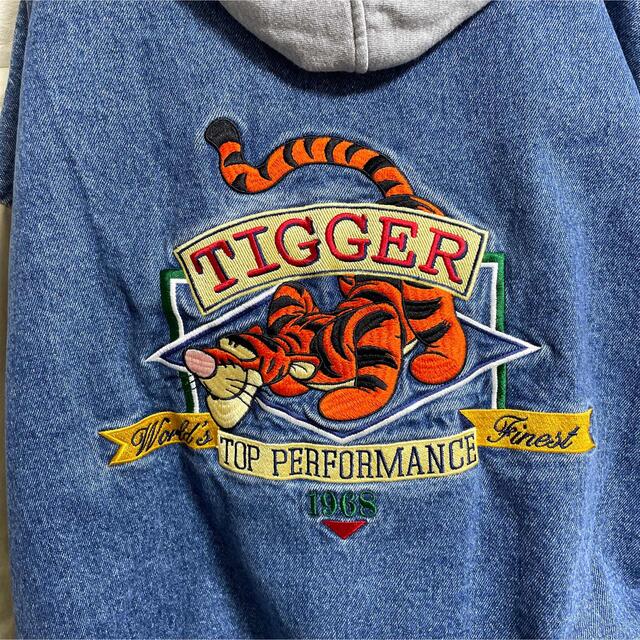 Disney(ディズニー)の90s ディズニー　デニムジャケット　Gジャン　ティガー刺繍　メンズXLサイズ メンズのジャケット/アウター(Gジャン/デニムジャケット)の商品写真
