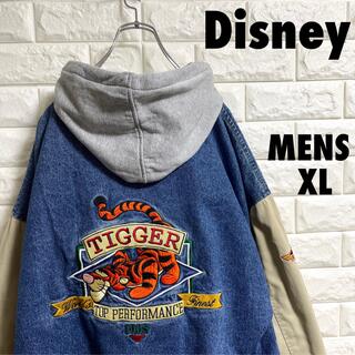ディズニー(Disney)の90s ディズニー　デニムジャケット　Gジャン　ティガー刺繍　メンズXLサイズ(Gジャン/デニムジャケット)