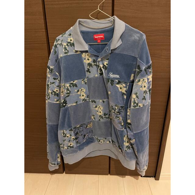 Supreme - supreme floral patchwork velour l/s poloの通販 by xxx's