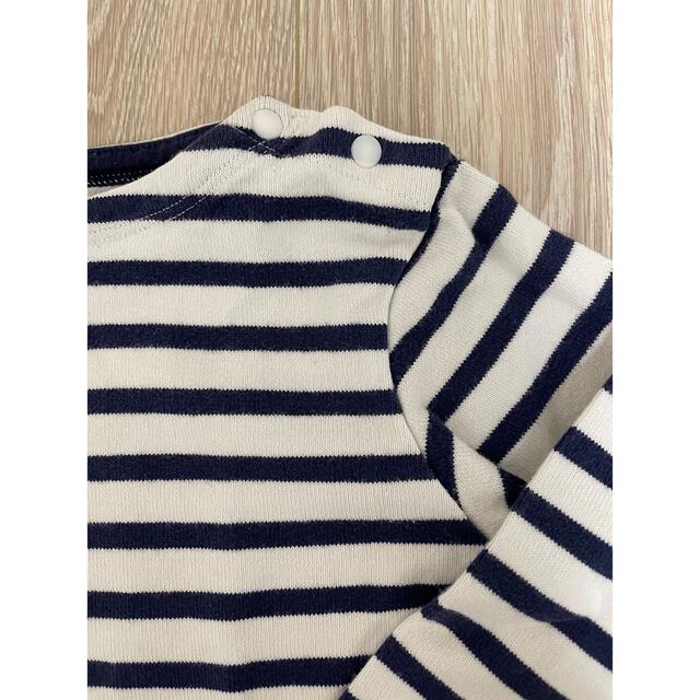 UNIQLO(ユニクロ)のユニクロ ボーダーカットソー 長袖　100 キッズ/ベビー/マタニティのキッズ服女の子用(90cm~)(Tシャツ/カットソー)の商品写真