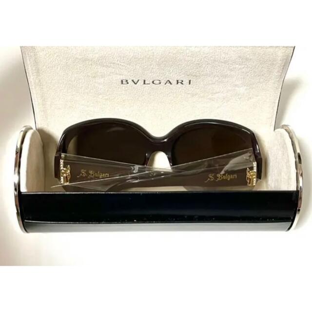 夏・お店屋さん BVLGARI サングラス 8110 極美品 ラインストーン 眼鏡