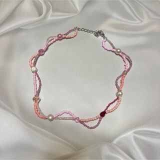 uneune necklace(pink)(ネックレス)