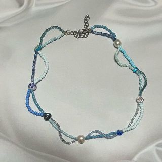 uneune necklace(blue)(ネックレス)