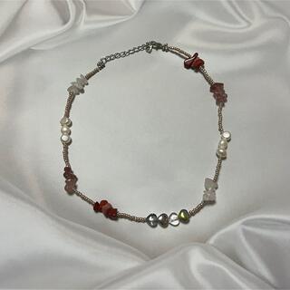 stone necklace(red)(ネックレス)
