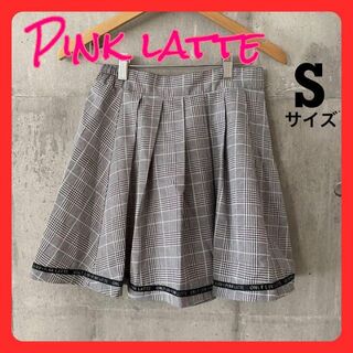 ピンクラテ(PINK-latte)の◆Pink latte スカート グレーチェック S(ミニスカート)