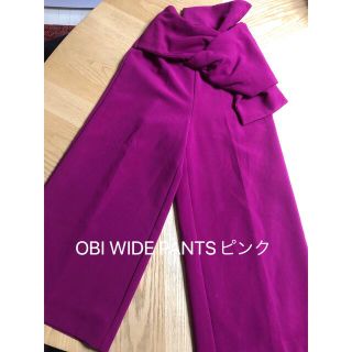 アメリヴィンテージ(Ameri VINTAGE)のまめちゃん様専用●OBI WIDE PANTSピンク(カジュアルパンツ)