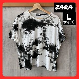 ザラ(ZARA)の◆ zara 白黒TシャツL(Tシャツ(半袖/袖なし))