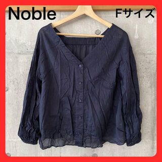 ノーブル(Noble)の◆Noble  黒ブラウス  F(シャツ/ブラウス(半袖/袖なし))