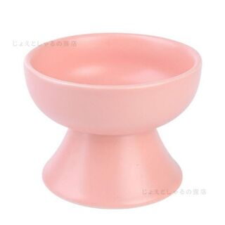 【ピンク1点】陶器製フードボウル 猫犬  ペット用食器 おやつ 餌入れ 水 餌皿(猫)