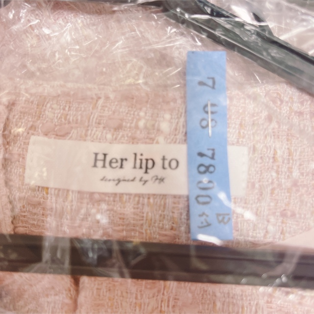 Her lip to(ハーリップトゥ)のじゅり様 専用 Her lip to ツイードワンピース ピンク レディースのワンピース(ロングワンピース/マキシワンピース)の商品写真