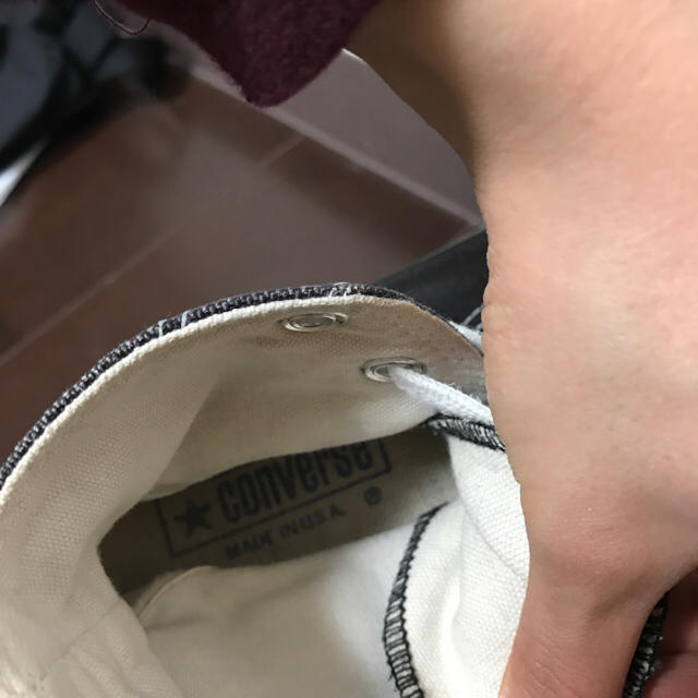 CONVERSE(コンバース)の※h.k様専用※convers made in usa ハイカットコンバース 黒 レディースの靴/シューズ(スニーカー)の商品写真