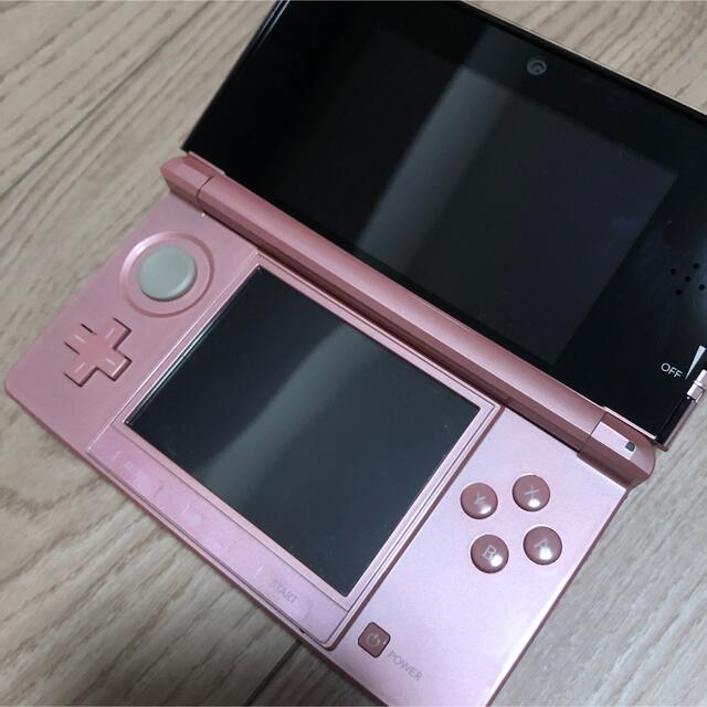 Nintendo 3DS 本体 ミスティピンク＋DSソフト2個 4