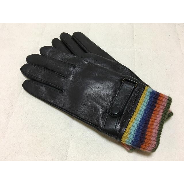 363新品LANVIN COLLECTION羊革レザーメンズ手袋スマホ対応濃茶