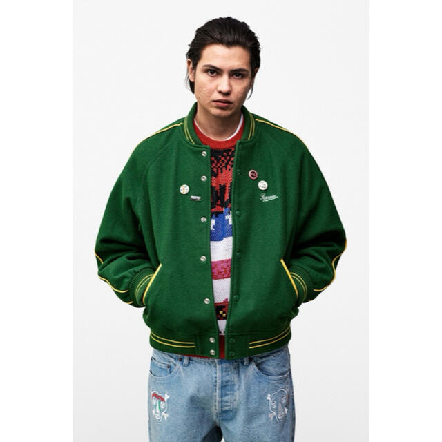 THE BACKDROP(バックドロップ)のスタジャン キャッチボール 70年代 Varsity Jacket ヴィンテージ メンズのジャケット/アウター(スタジャン)の商品写真