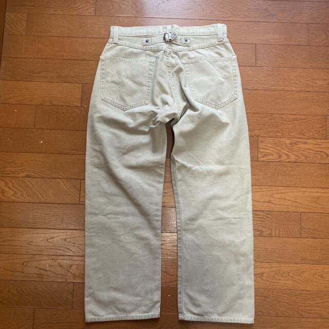 STUSSY - old stussy USA製 紺タグ チノパン シンチバック 90sの STUSSY - old stussy USA製 紺タグ チノパン シンチバック 90sの