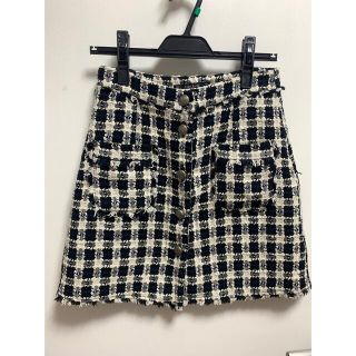 ザラ(ZARA)のZaraツイードスカート　秋物冬物(ひざ丈スカート)