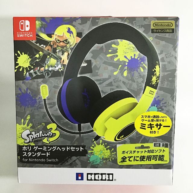 Nintendo Switch - ゲーミングヘッドセット スプラトゥーン3 ホリ 新品