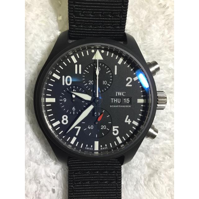 古典 IWC パイロットウォッチ　クロノグラフ　トップガン　IW389101 中古美品 腕時計(アナログ)