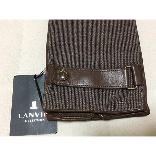 LANVIN COLLECTION(ランバンコレクション)の127新品LANVIN COLLECTION羊革レザーメンズベルト付き手袋日本製 メンズのファッション小物(手袋)の商品写真