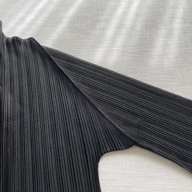 PLEATS PLEASE ISSEY MIYAKE(プリーツプリーズイッセイミヤケ)の極美品 プリーツプリーズ ハイネック 長袖カットソー 黒 エレガント 3（L） レディースのトップス(Tシャツ(長袖/七分))の商品写真