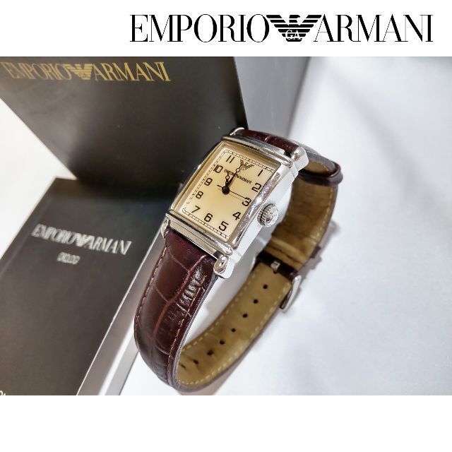 EMPORIO ARMANI アルマーニ AR0204腕時計レザーベルト 稼働品