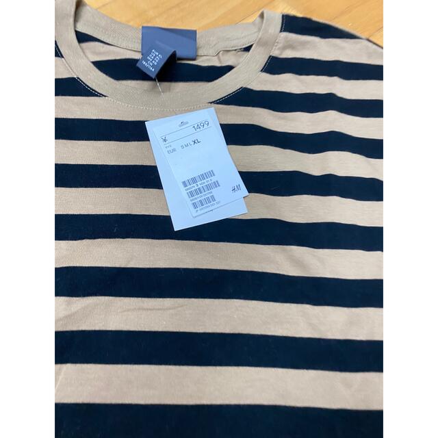 H&M(エイチアンドエム)のエイチアンドエム　H&M 半袖　Tシャツ　ボーダー　新品　XL 定価1499円 メンズのトップス(Tシャツ/カットソー(半袖/袖なし))の商品写真
