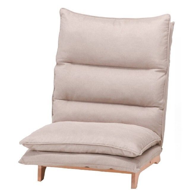 ダブルクッション座椅子　フィット２　１Ｐ　ＢＥ インテリア/住まい/日用品の椅子/チェア(座椅子)の商品写真