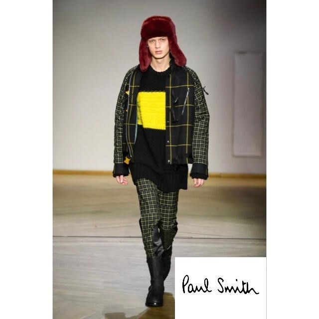 Paul Smith(ポールスミス)の新品☆Paul Smith パリコレ ローゲージ セーター☆黒＆黄色☆XLサイズ メンズのトップス(ニット/セーター)の商品写真