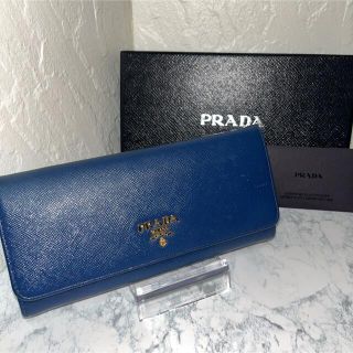 正規美品⭐️PRADA ❤️長財布✨ ブルー×ネイビー系❗️2カラー ...